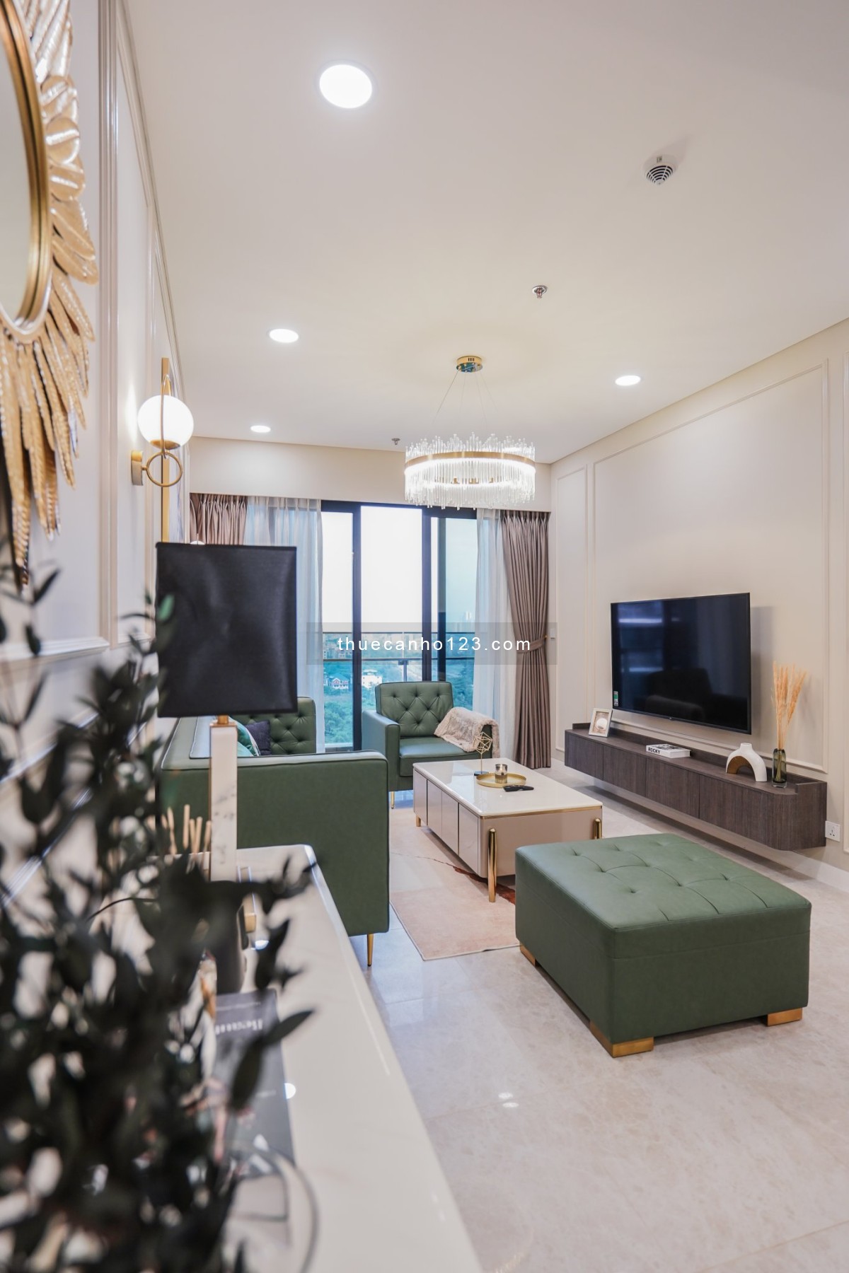 Thuê căn hộ cao cấp The River Thủ Thiêm – 3 phòng ngủ - 2WC đầy đủ nội thất 140m2 – 62 triệu