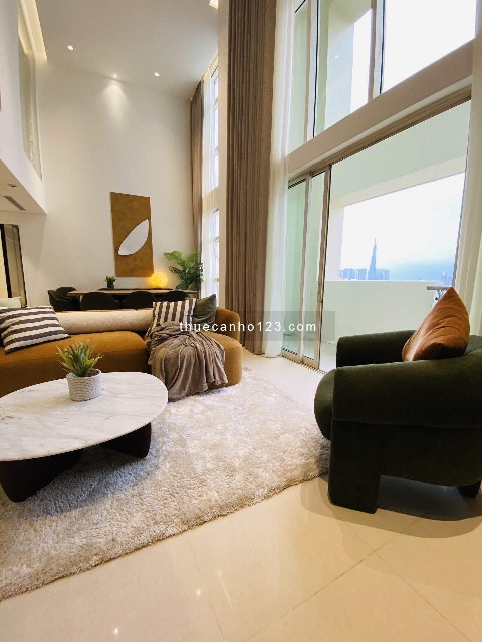 Duplex Penthouse cực kì cao cấp cho thuê 4PN, đầy đủ nội thất, 106 triệu, The Estella An Phú