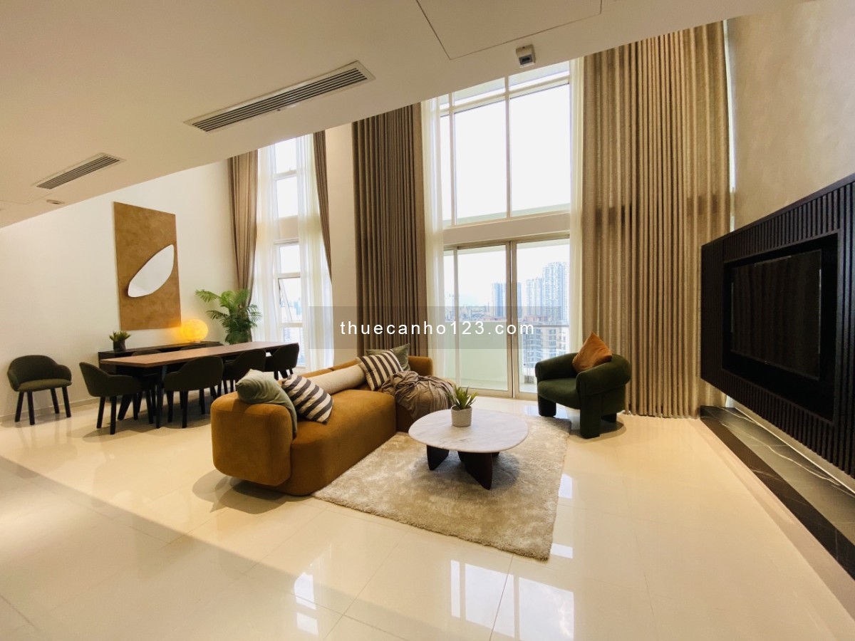 Duplex Penthouse cực kì cao cấp cho thuê 4PN, đầy đủ nội thất, 106 triệu, The Estella An Phú