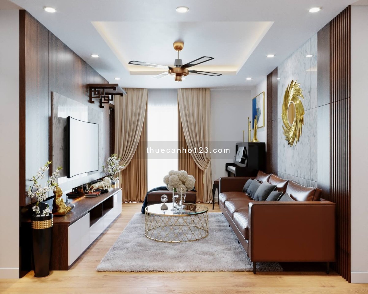 Cho thuê CH Léman Luxury Apartments 76m2, 2PN, 2WC, NT đẹp và cao cấp, căn góc Giá 24 tr/th