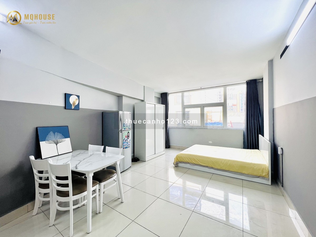 Cho thuê chung cư mini studio bếp xa giường cửa sổ lớn - ngay trung tâm quận Phú Nhuận