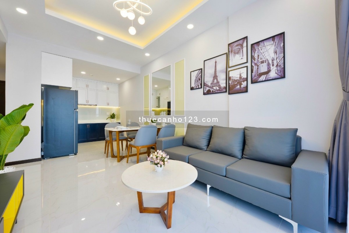 Cho thuê căn hộ Saigon Pavillon 55m2, 1PN, Full nội thất cao cấp, tầng cao view đẹp. Giá: 19 tr/th