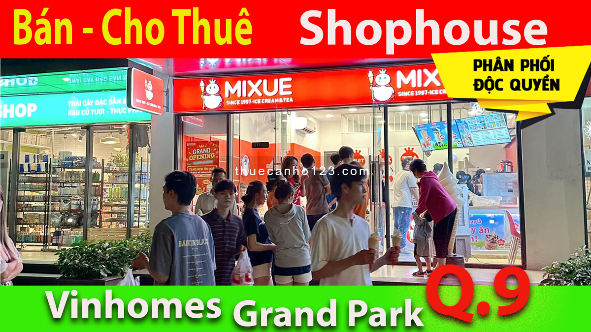 Cho Thuê - ĐỘC QUYỀN - SHOPHOUSE Giá Rẻ Nhất Vinhomes Grand Park - SẴN THẺ XEM 24/7