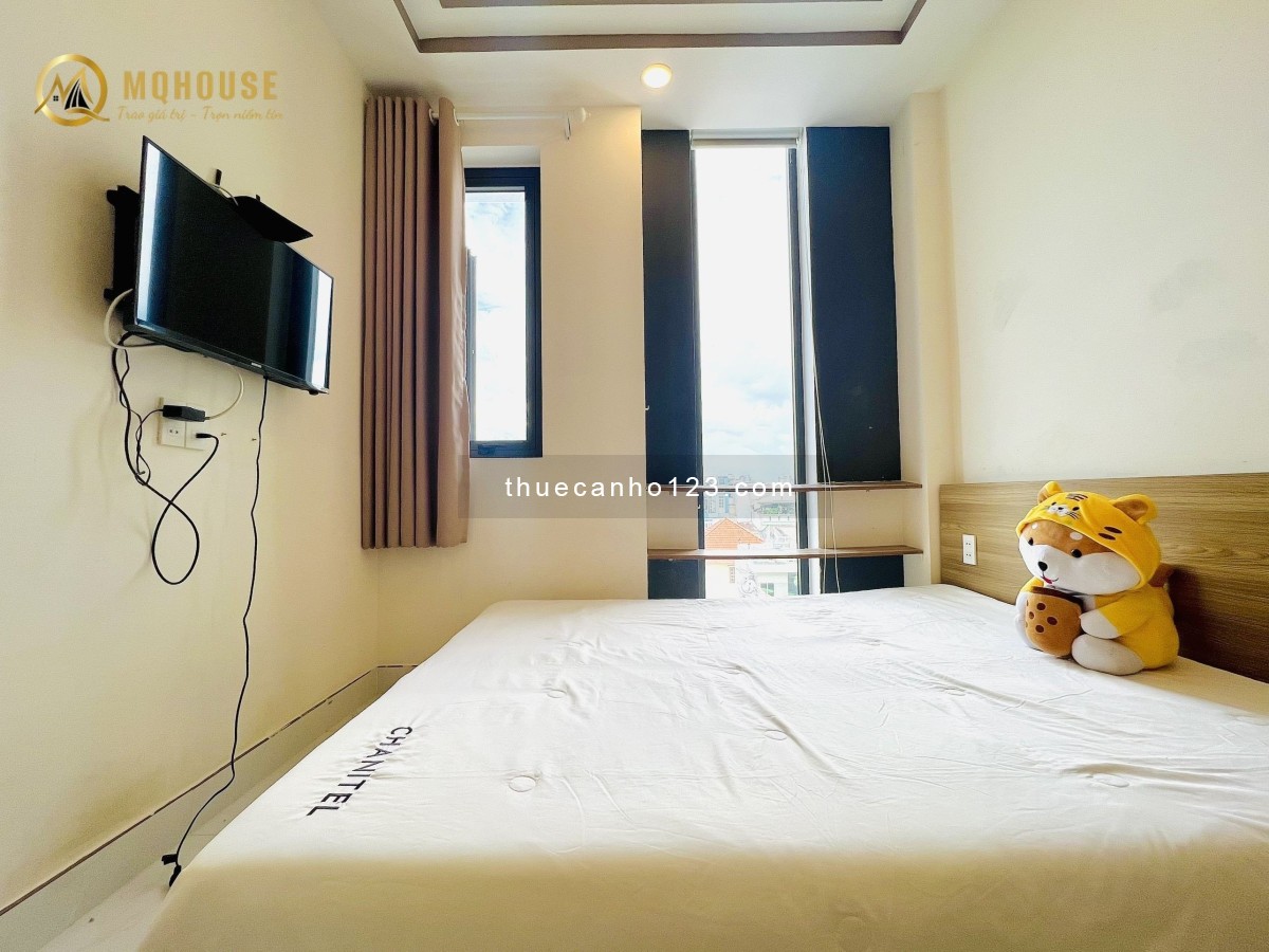 Cho thuê căn hộ 1PN có balcon sẵn nội thất ngay gần khu Phan Xích Long QPN