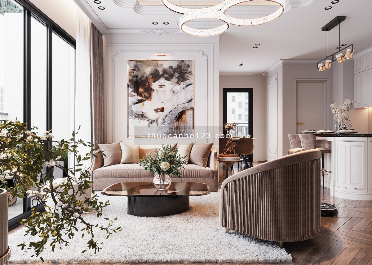 Cho thuê căn hộ chung cư 2PN góc full nội thất siêu đẹp 70m2 tại Vinhomes OceanPark Gia Lâm