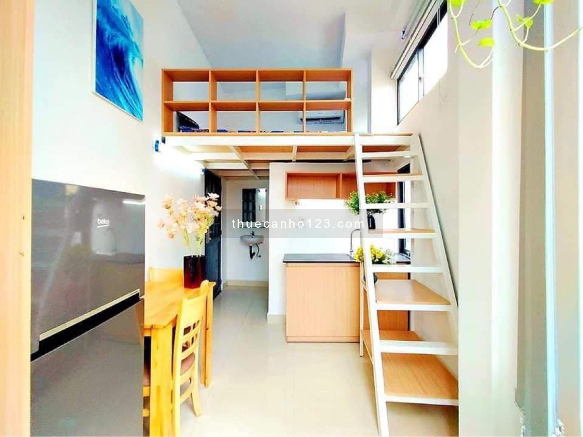 Căn hộ CÓ GÁC DUPLEX, CÓ CỬA SỔ THOÁNG, FULL NỘI THẤT gần chợ Bà Chiểu