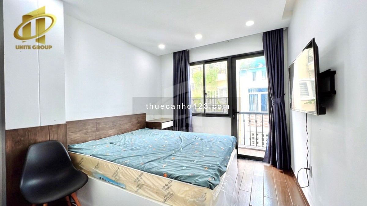 Căn hộ 1 PHÒNG NGỦ 45M2, BAN CÔNG LỚN, FULL NỘI THẤT gần chợ Bà Chiểu