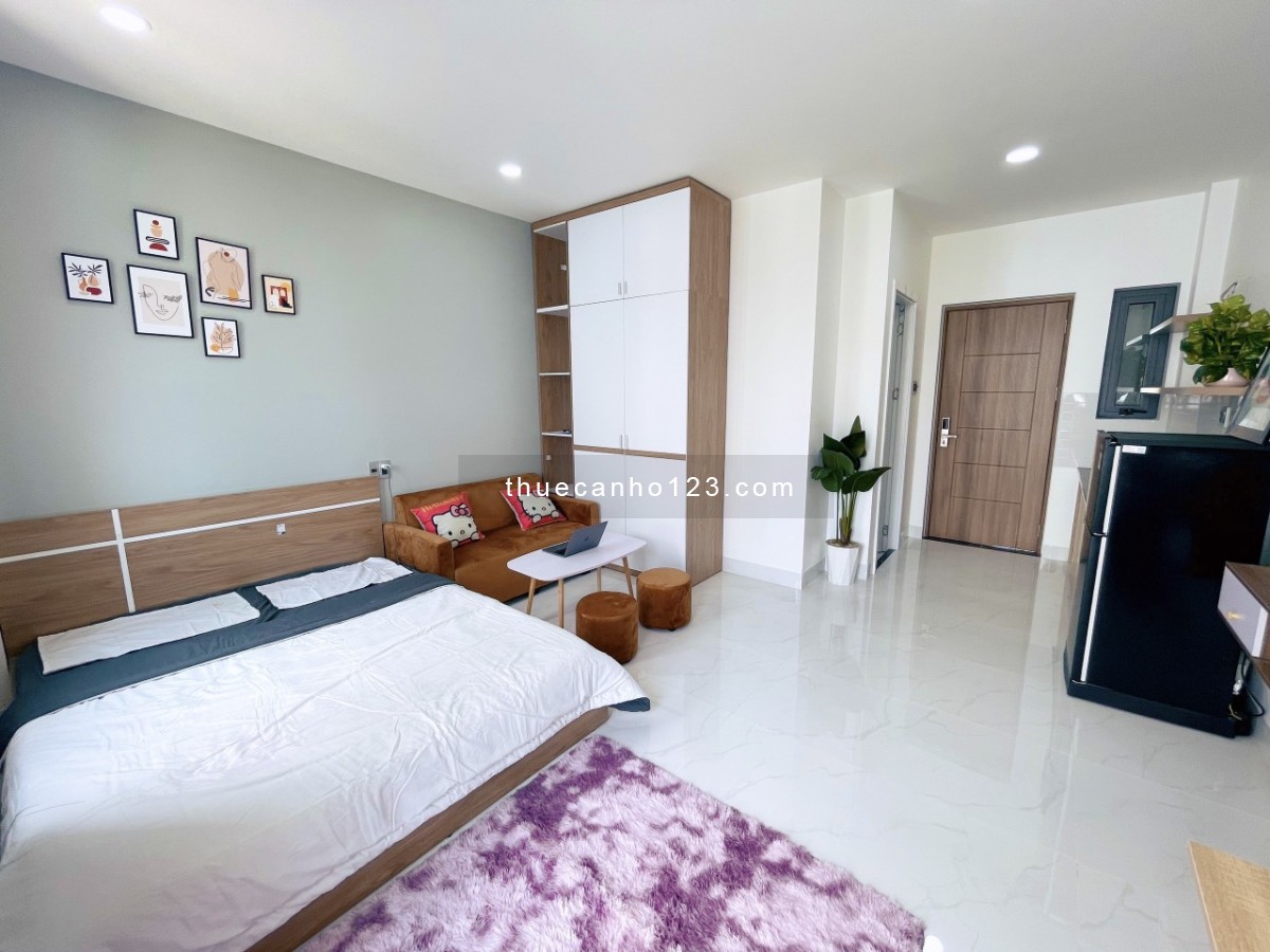 Căn hộ studio BAN CÔNG siêu rộng 40M2, FULL NỘI THẤT CÓ MÁY GIẶT RIÊNG, gần chợ Bà Chiểu