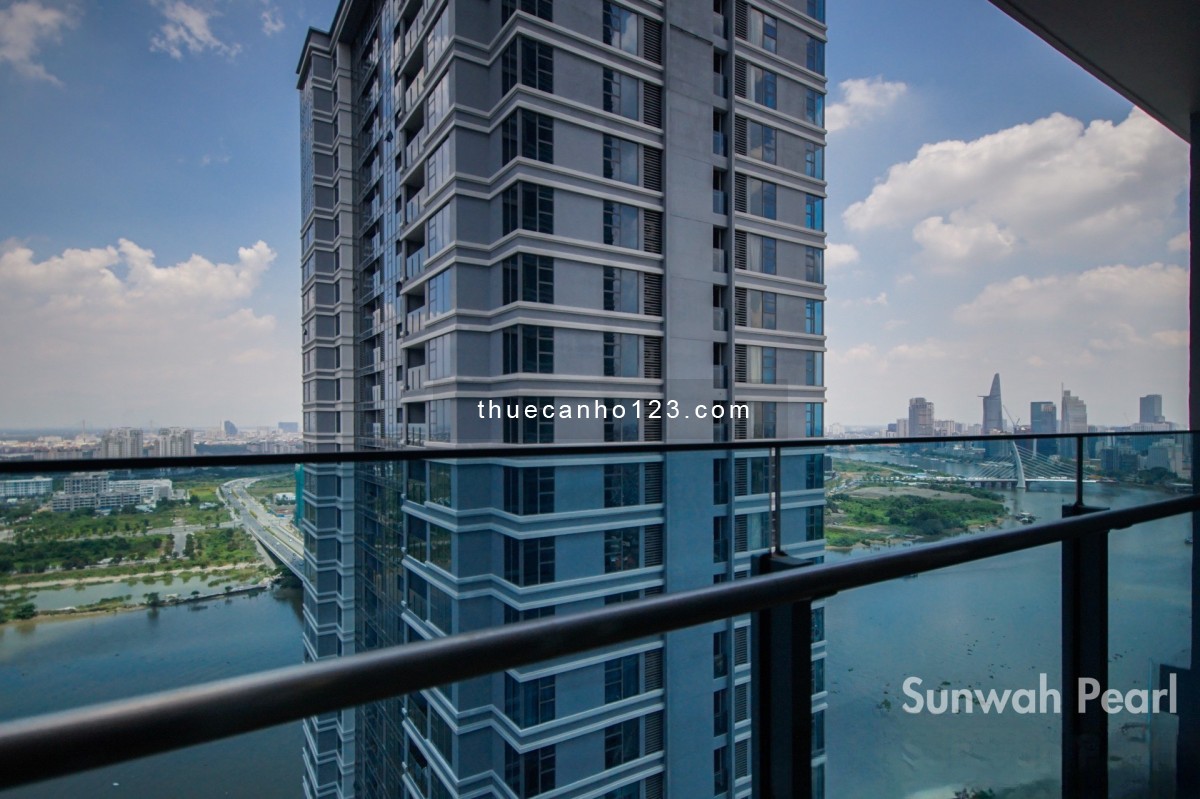 cho thuê căn hộ Sunwah Pearl 2 phòng ngủ + 1 phòng làm việc full nội thất trống có pass xem nhà