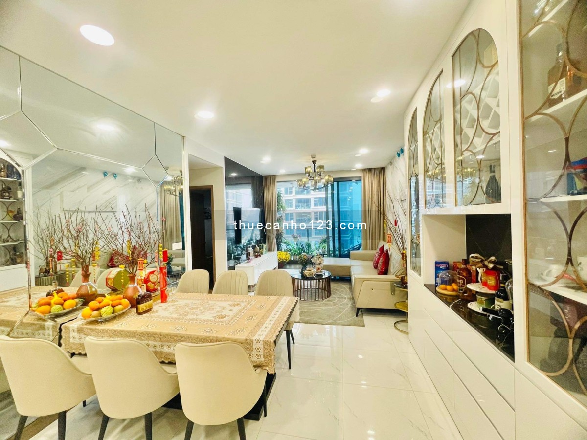 Căn hộ thiết kế đẹp cho 2PN, nội thất để ở, 37 triệu, Sunwah Pearl