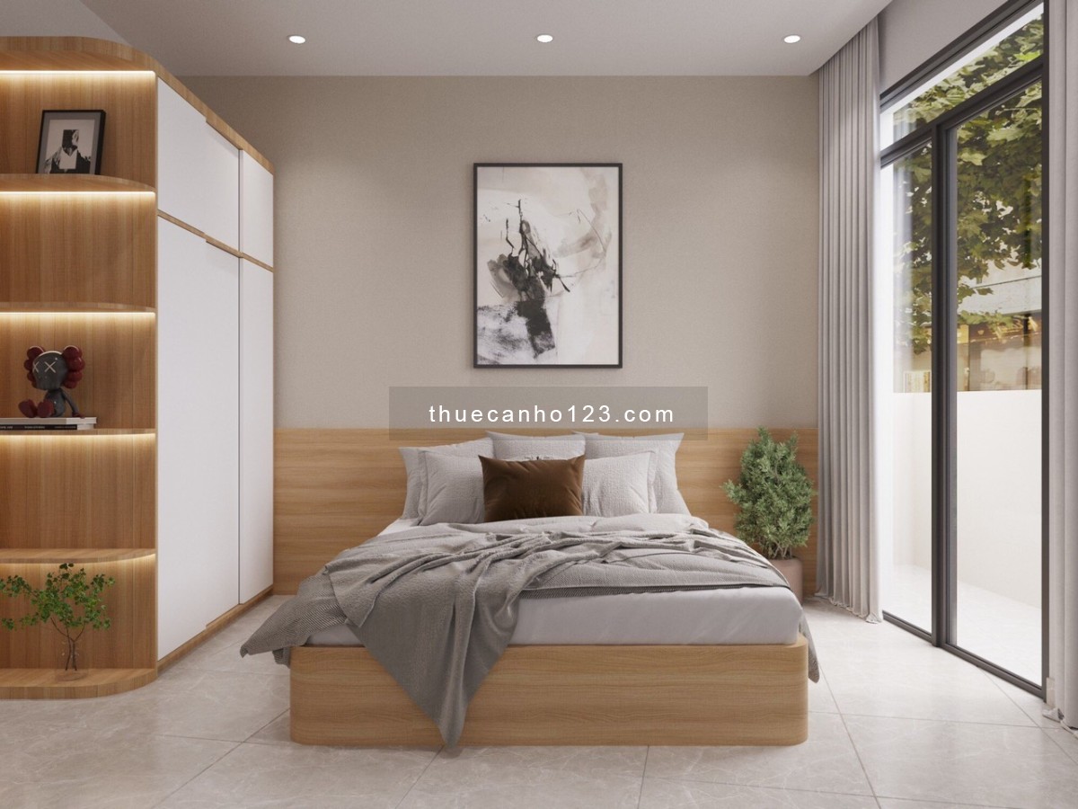 Cho thuê căn hộ full nội thất - 1pn - 2pn - Mới 100% - Gần Bệnh viện Hoàn Mỹ - Ban công