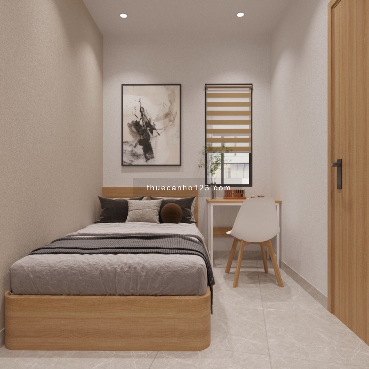 Cho thuê căn hộ full nội thất - 1pn - 2pn - Mới 100% - Gần Bệnh viện Hoàn Mỹ - Ban công