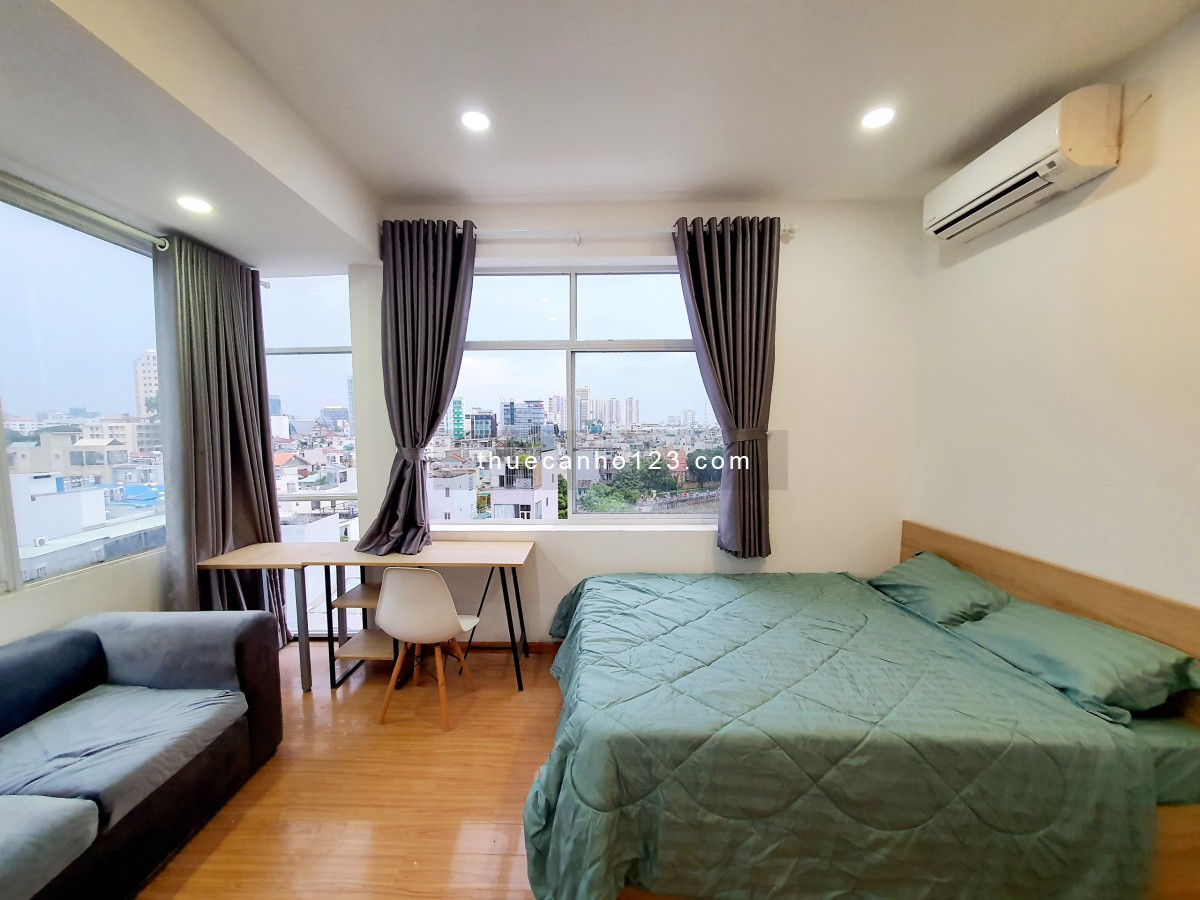 Căn hộ studio CỬA SỔ LỚN VIEW BỜ SÔNG HOÀNG SA - Full nội thất