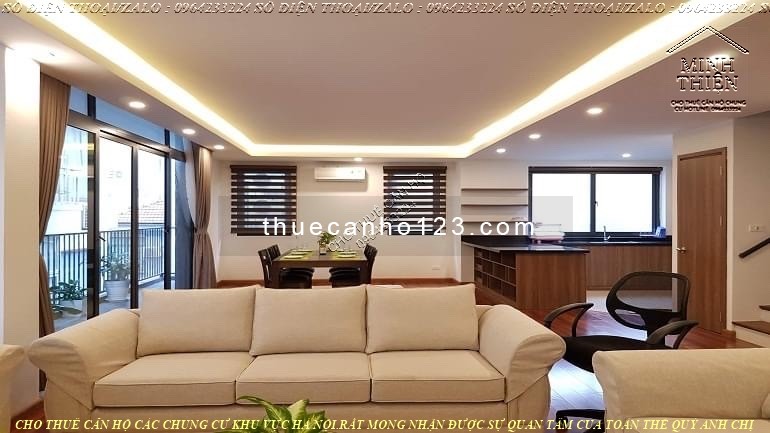 Cho thuê loại duplex tại Tây Hồ, Quảng Khánh, 3 phòng đầy đủ nội thất hiện đại diện tích 160 mét