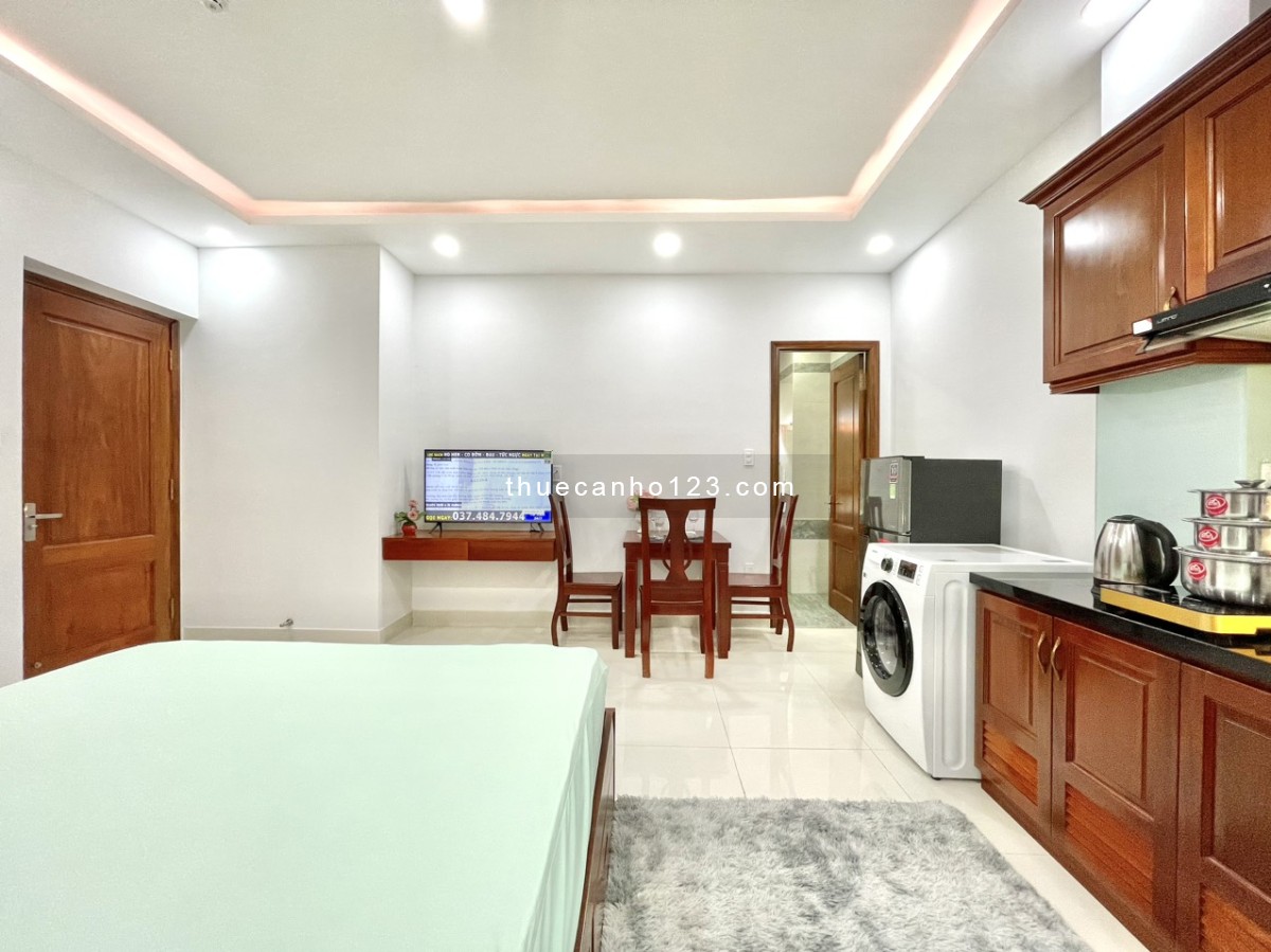 Ở liền! Ngay Co. Op Mart Nhiêu Lộc - cho thuê căn hộ 35m2 máy giặt riêng - full nội thất