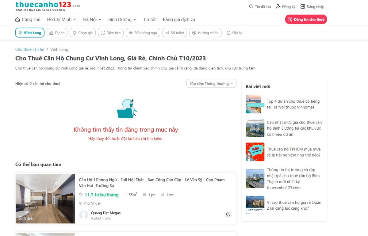 Đăng tin và tìm thuê căn hộ Vĩnh Long tại thuecanho123.com Đăng tin và tìm thuê căn hộ Vĩnh Long tại thuecanho123.com
