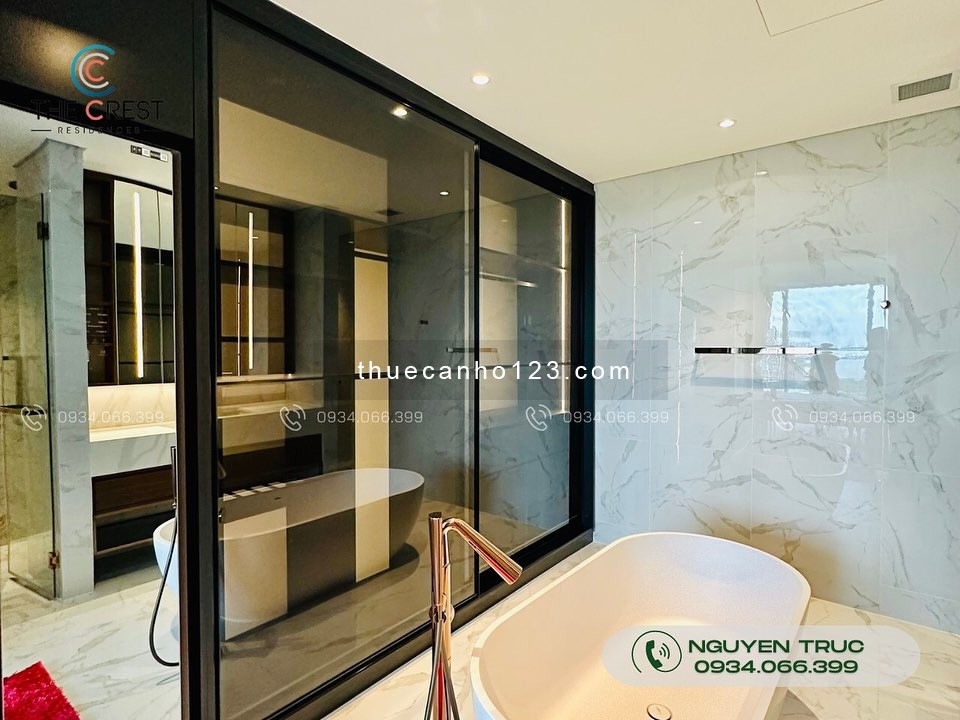 Cho thuê căn 3PN The Metropole Thủ Thêm 115m2, full nội thất mới đẹp, view sông Landmart 81 lầu cao