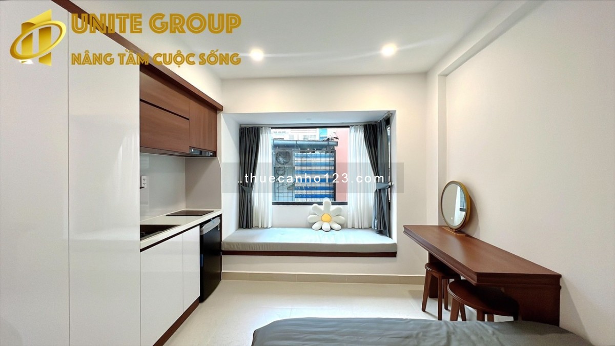Cho thuê căn hộ 1PN full nội thất, cửa sổ lớn Nguyễn Trãi Q1