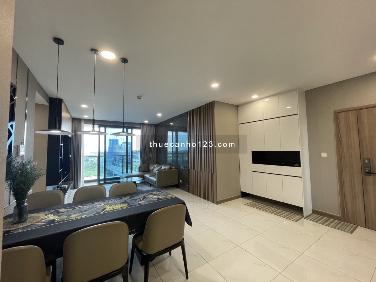 Nhà đẹp, nội thất cao cấp cho thuê 126m2 3PN, 48.5 triệu, Sunwah Pearl