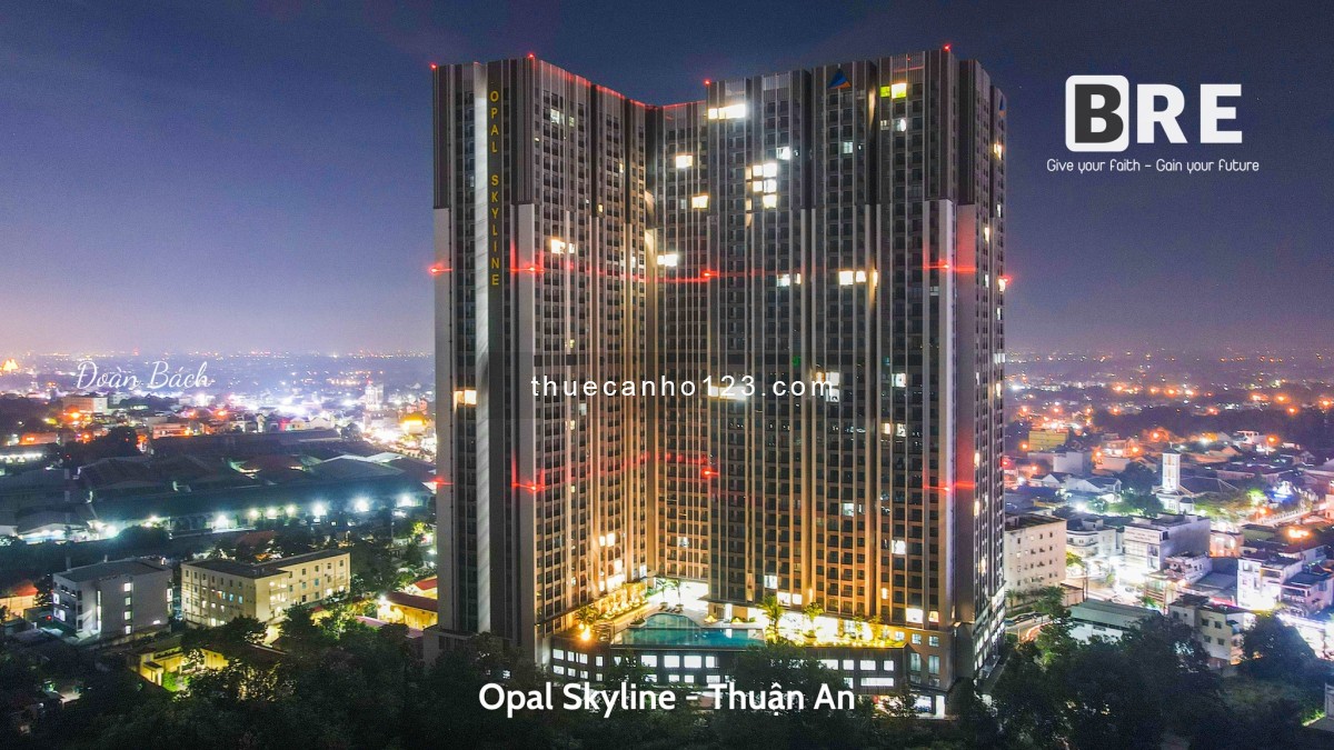 Căn hộ Opal Skyline 2 Phòng ngủ, 2WC giá 5 triệu/th đã bao gồm phí gym, hồ bơi. Hỗ trợ 24/24