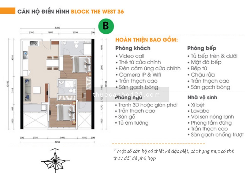 Chính chủ cho thuê căn hộ The Western Capital (2PN, 2WC, 72m2) - Full nội thất + phí quản lý 01 năm