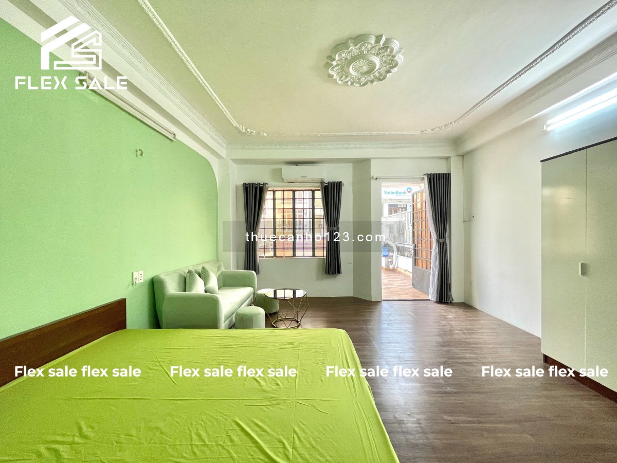 Cho thuê căn hộ 1 phòng ngủ ban công_50m2 full nội thất mới_sát Phan Đăng Lưu quận Bình Thạnh
