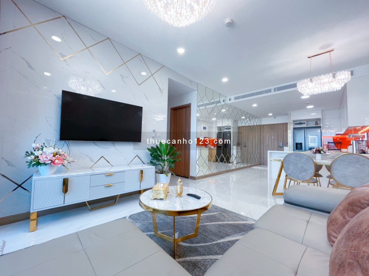 Sunwah Pearl 2PN + 1, 103m2 đầy đủ nội thất view đẹp, thuê 39 triệu