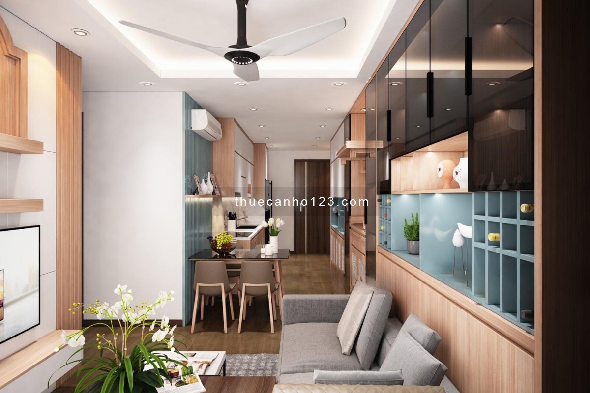 Hoàng Huy Commerce căn hộ cho thuê lâu dài có1.5PN, hường TB, có nt