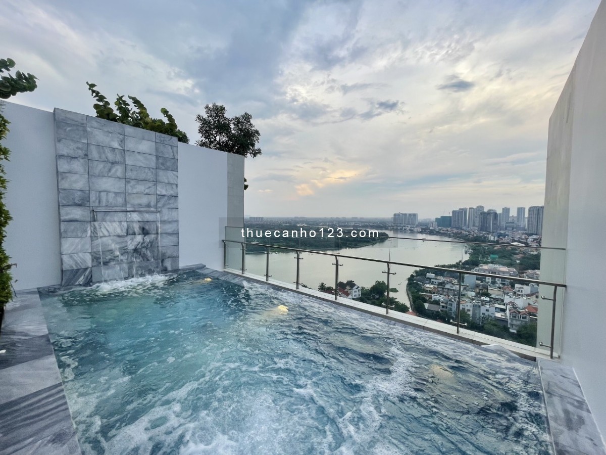 Cho thuê Penhouse D’ Edge Thảo Điền, thang máy riêng, hồ bơi riêng