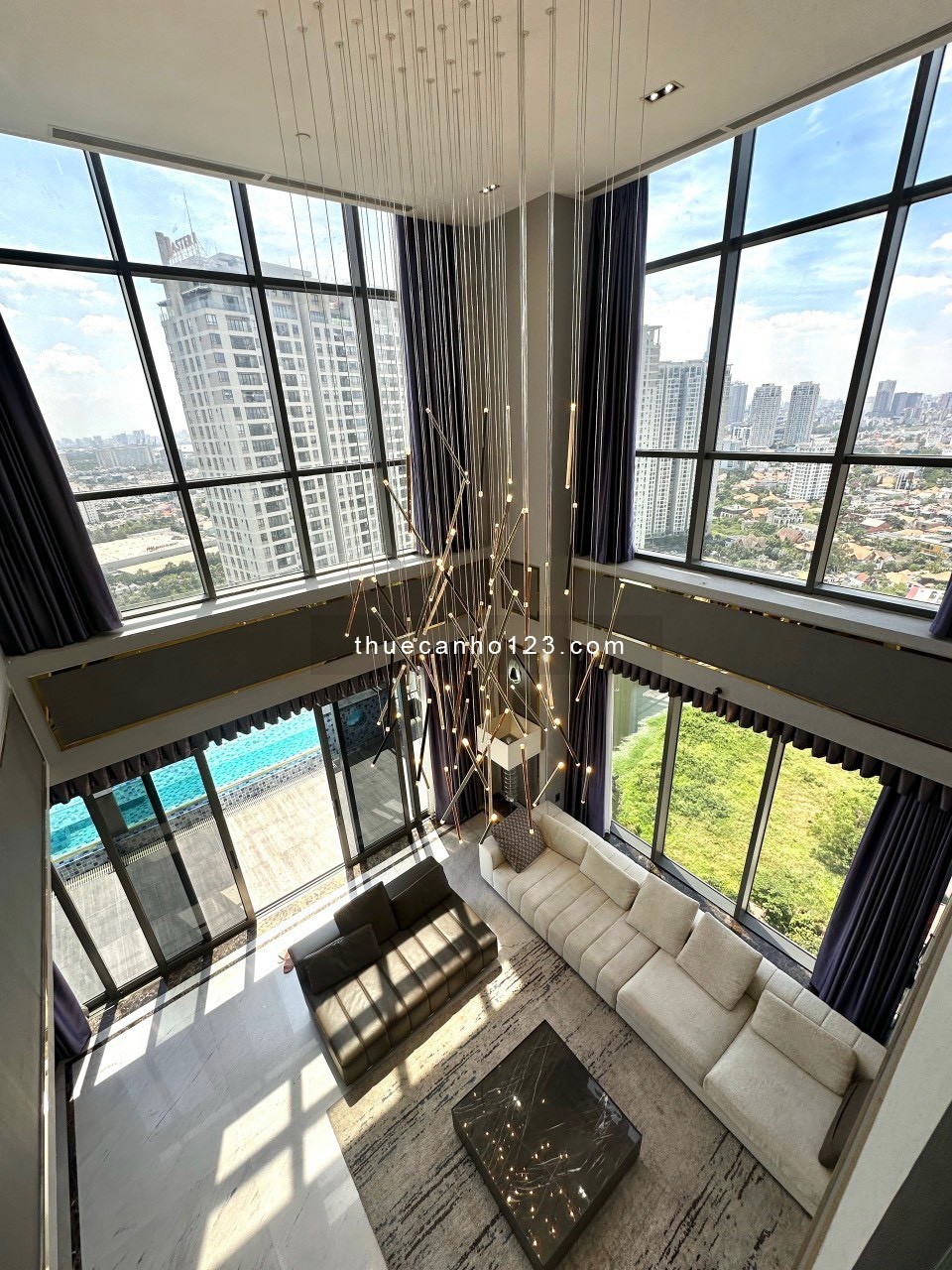 Penthouse Nassim Thảo Điền 4PN – 538m2 đầy đủ đồ chào thuê 250 triệu