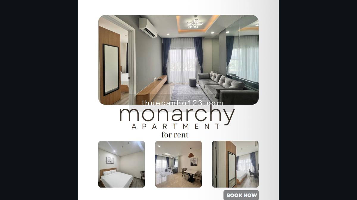 Cho thuê căn hộ Monachy Đà Nẵng, 2PN - 3PN cho thuê theo tháng . Hợp đồng 1 tháng - 2 tháng