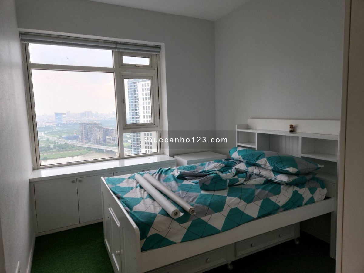 Cho thuê căn hộ Saigon Pearl, 3 phòng ngủ, lầu cao view sông tuyệt đẹp giá 27 triệu/tháng