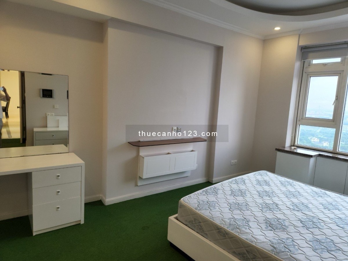 Cho thuê căn hộ Saigon Pearl, 3 phòng ngủ, lầu cao view sông tuyệt đẹp giá 27 triệu/tháng