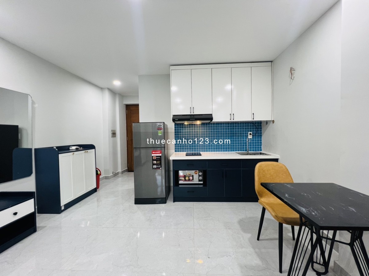 Căn hộ 1PN cho thuê gần Terra Royal Nam Kỳ Khởi Nghĩa Q3, mặt tiền ô tô, đầy đủ tiện ích - nội thất