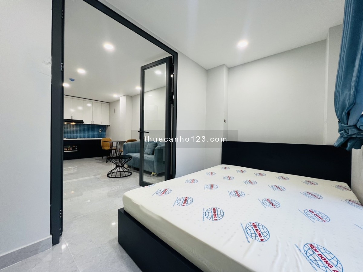 Căn hộ 1PN cho thuê gần Terra Royal Nam Kỳ Khởi Nghĩa Q3, mặt tiền ô tô, đầy đủ tiện ích - nội thất