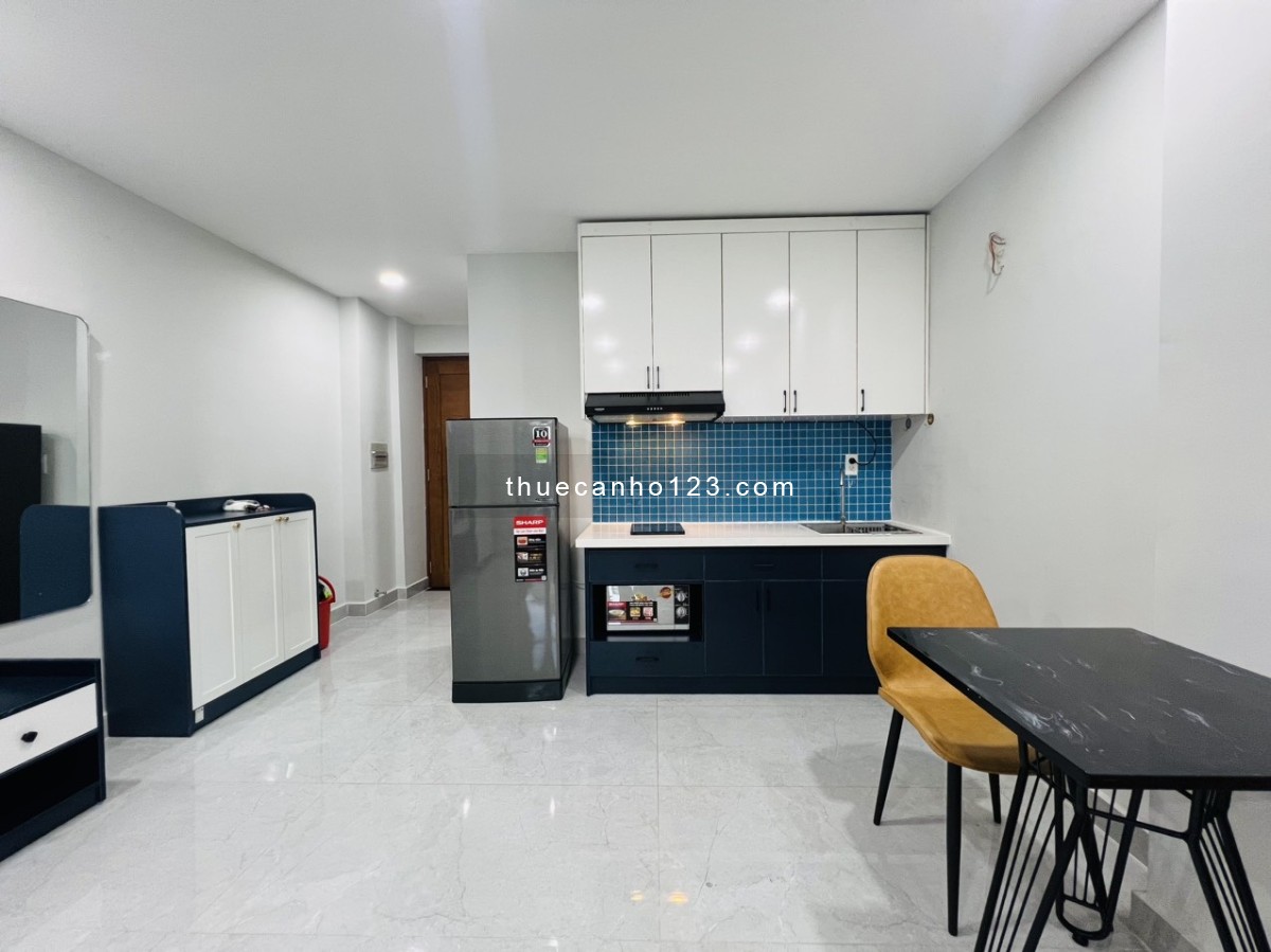 Căn hộ 1PN cho thuê gần Terra Royal Nam Kỳ Khởi Nghĩa Q3, mặt tiền ô tô, đầy đủ tiện ích - nội thất