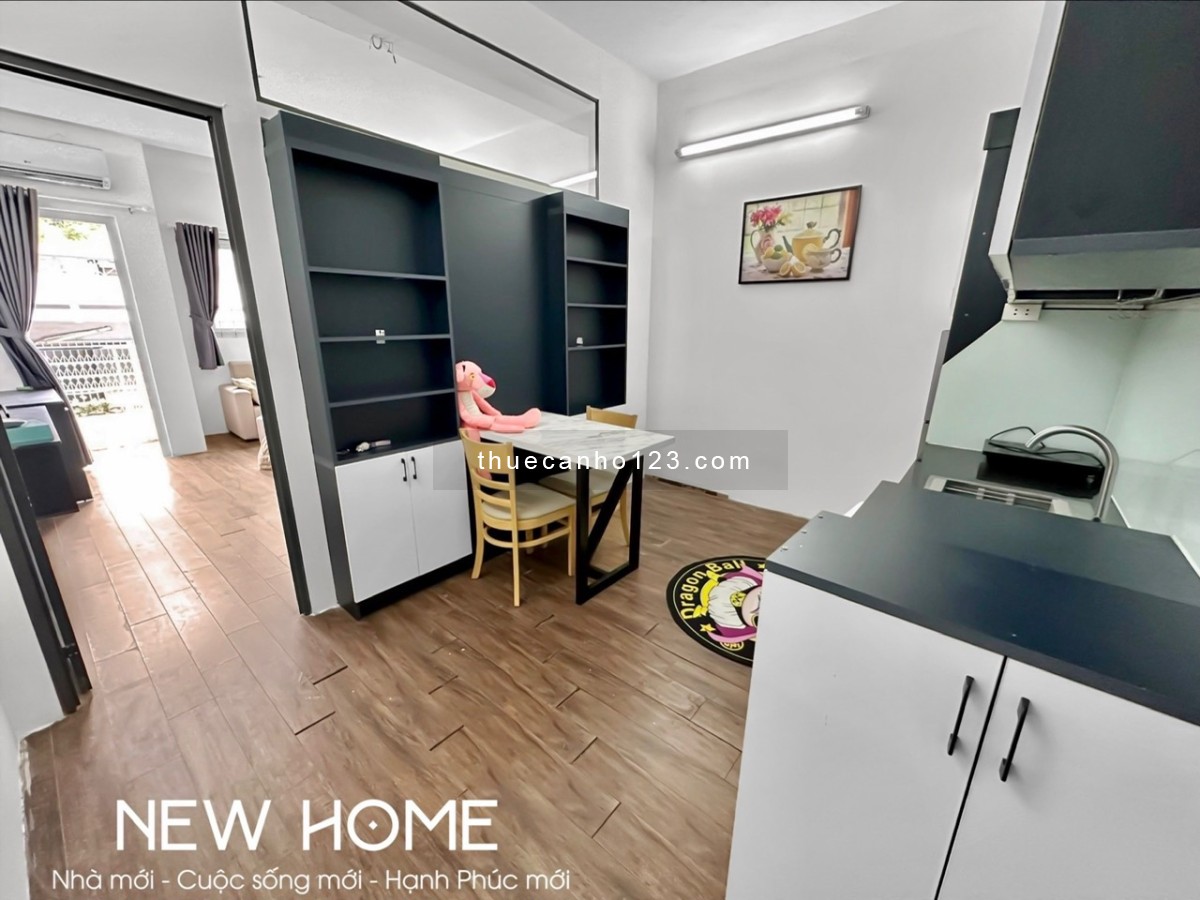 Cho thuê căn hộ dạng 1 phòng ngủ bancol đầy đủ nội thất tại Quận 1 khu vực Lý Văn Phức - Tân Định