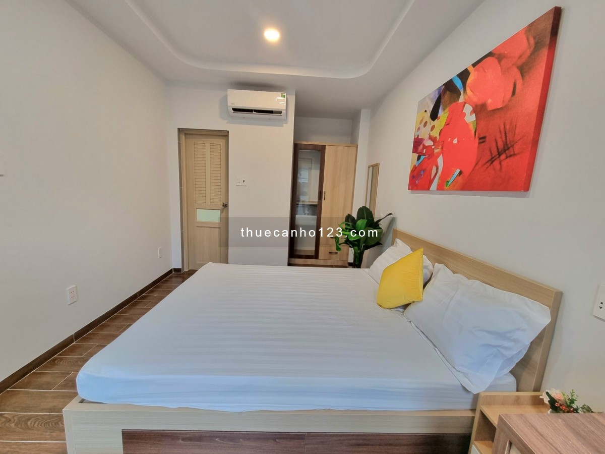 Cho thuê phòng studio đầy đủ nội thất mới tinh 100% có cửa sổ tại Quận 1 gần Bùi Viện