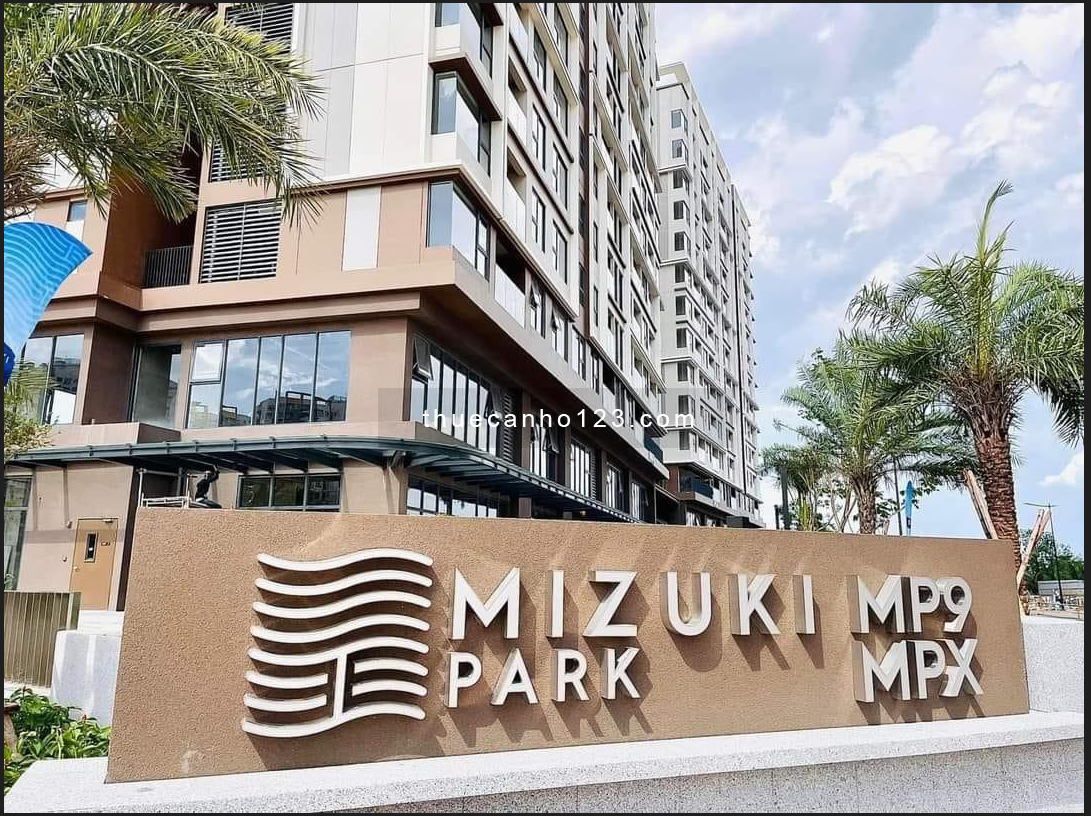 Cho thuê căn hộ Mizuki Park tòa MP9X 2PN, 1WC có ban công giá 8tr5tr, free phí quản lý