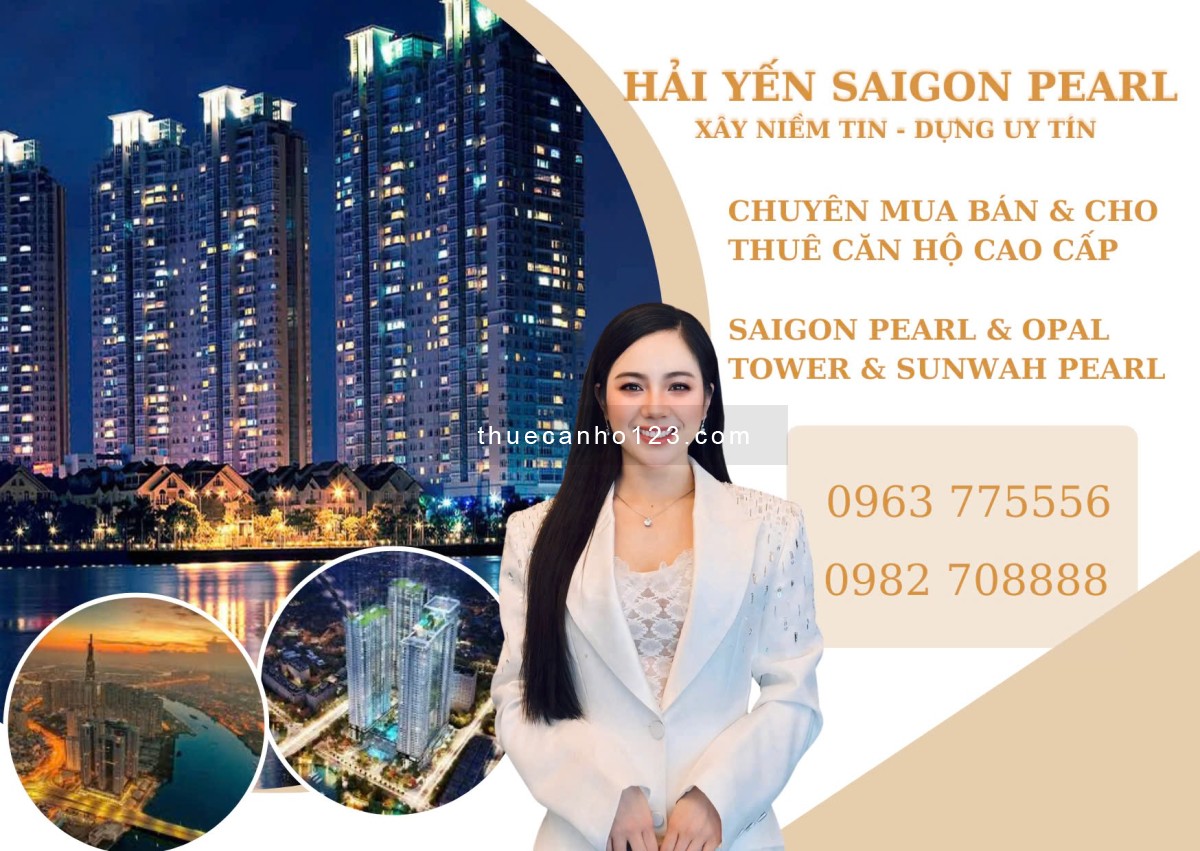 Căn hộ 2PN tại SAIGON PEARL cho thuê nhanh với giá 18 triệu, đủ nội thất, tầng thấp