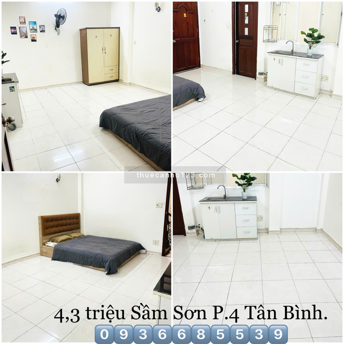 CHDV 30m2 cửa sổ lớn đường Sầm Sơn P.4 Tân Bình chỉ 4,5 triệu.