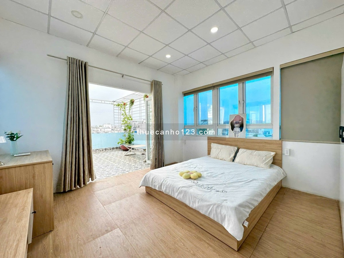 Cho Thuê Phòng Penthouse 70m2 Bancol Sân Vườn Thoáng Rộng Full nội Thất Có Thang Máy