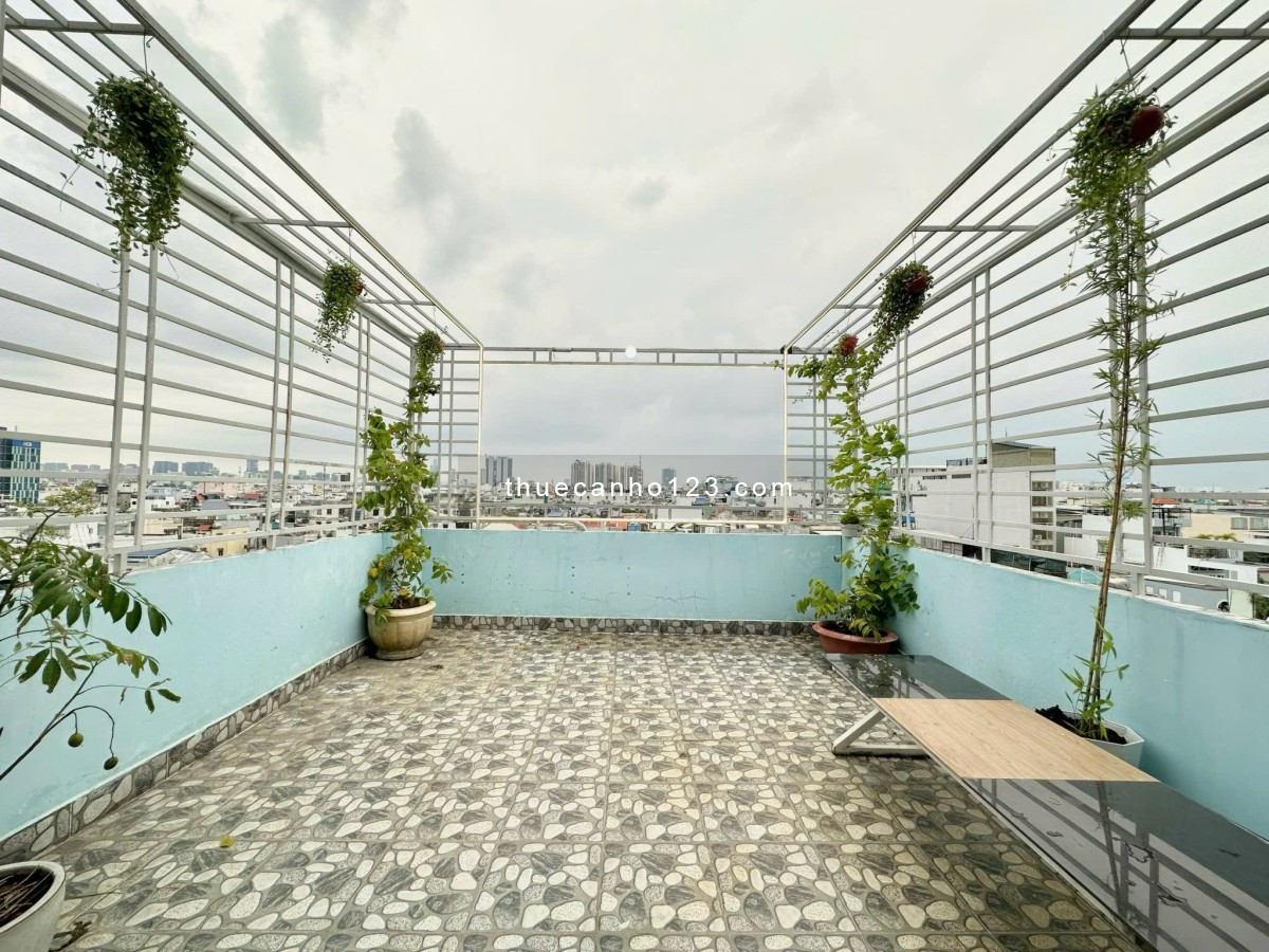 Cho Thuê Phòng Penthouse 70m2 Bancol Sân Vườn Thoáng Rộng Full nội Thất Có Thang Máy