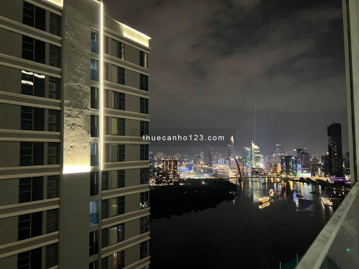 Sunwah Pearl, Cho thuê căn hộ 1PN_Full NT giá tốt_55m2_View sông đẹp, nhìn Q1_Giá 22tr