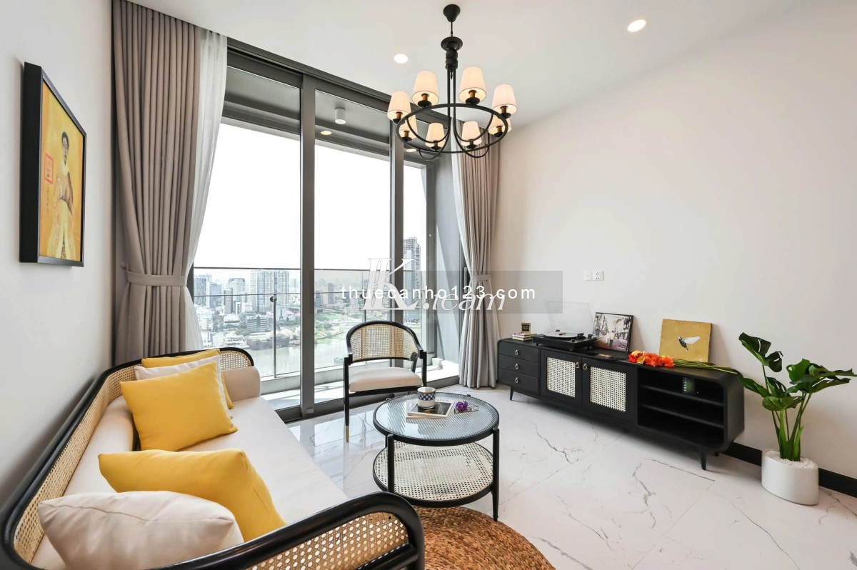 1PN Empire City 64m2 View Sông + Quận 1 Full Nội Thất Cho Thuê