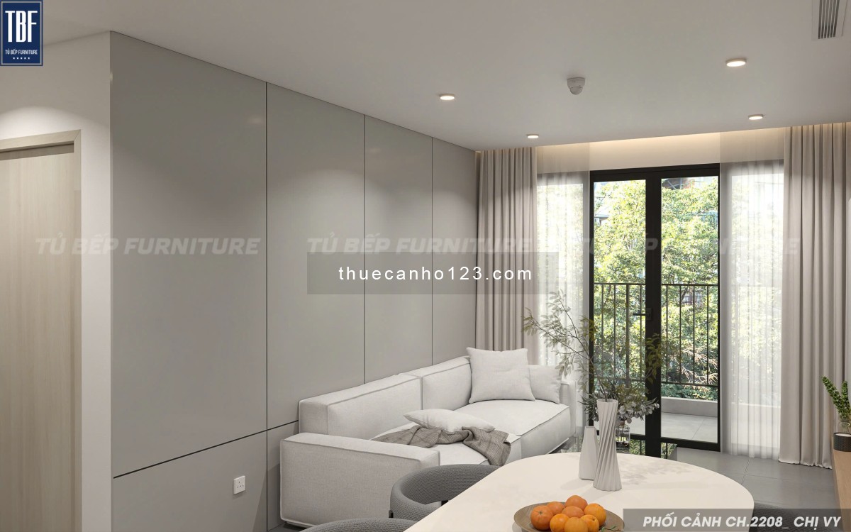 Cho thuê 2 phòng ngủ Sam Tower tầng cao nội thất mới 100%