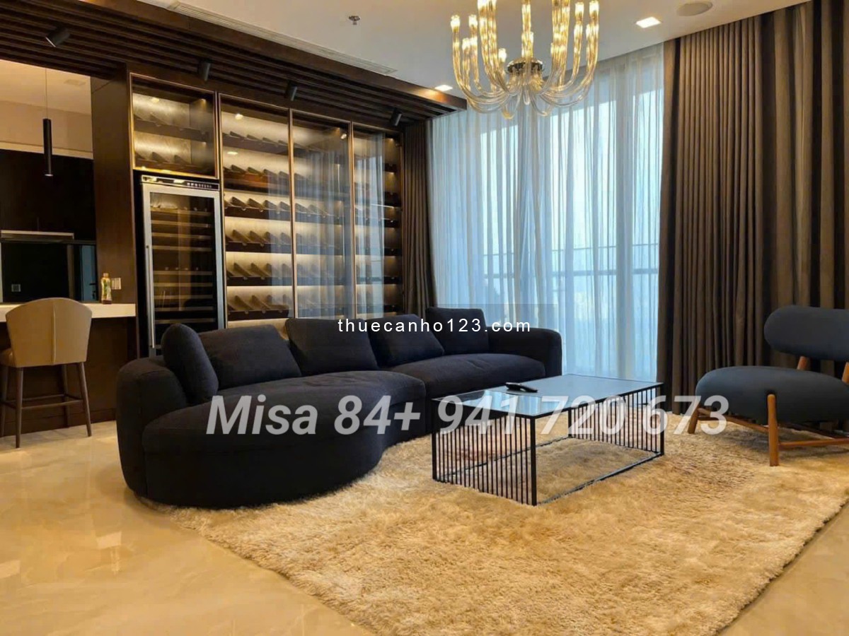 Cho thuê nhanh 3PN 49 triệu full nội thất View Sông Sài Gòn VInhomes Golden River Quận 1