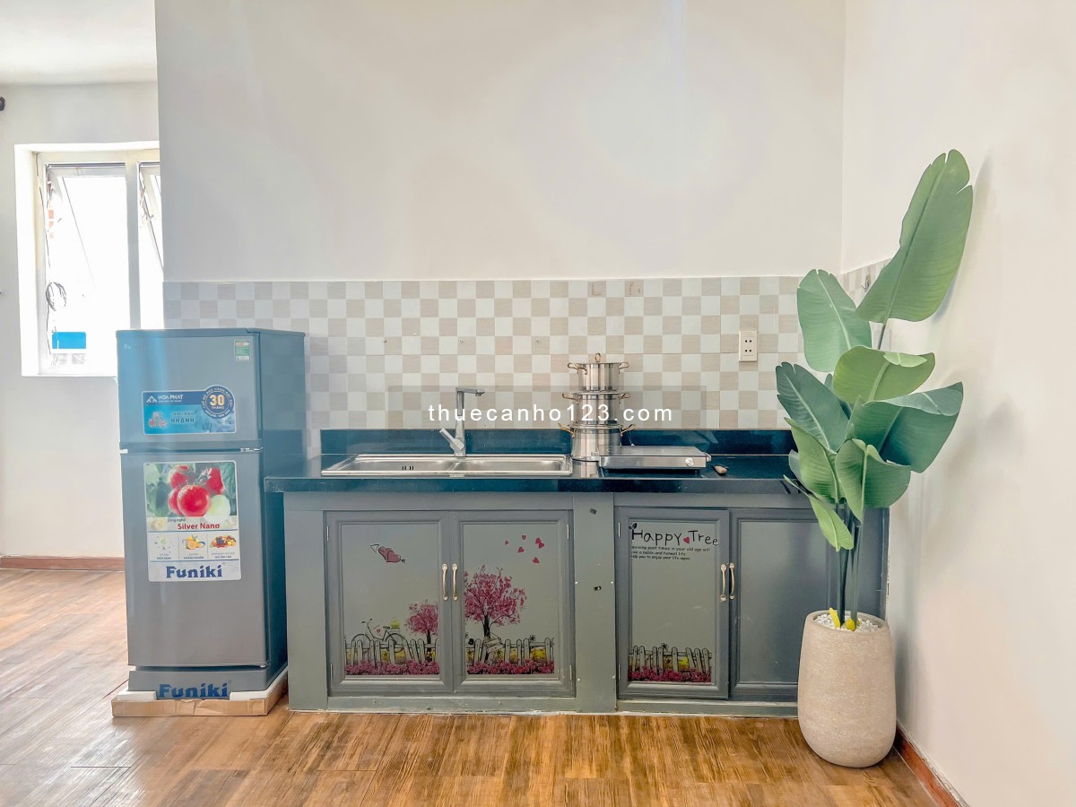 Phòng full nội thất 1PN tách bếp rộng rãi thoáng mát ở Tân Bình !!!