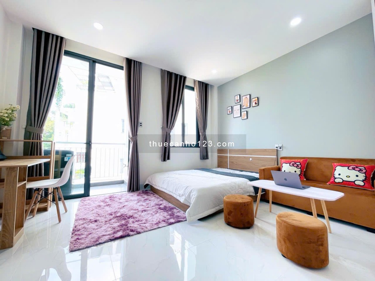 Cho thuê căn hộ studio ban công 35m2 full NT máy giặt riêng thiết kế đẹp ngay Nguyễn Thượng Hiền