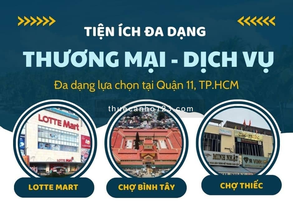 Tiện ích thương mại dịch vụ tại quận 11